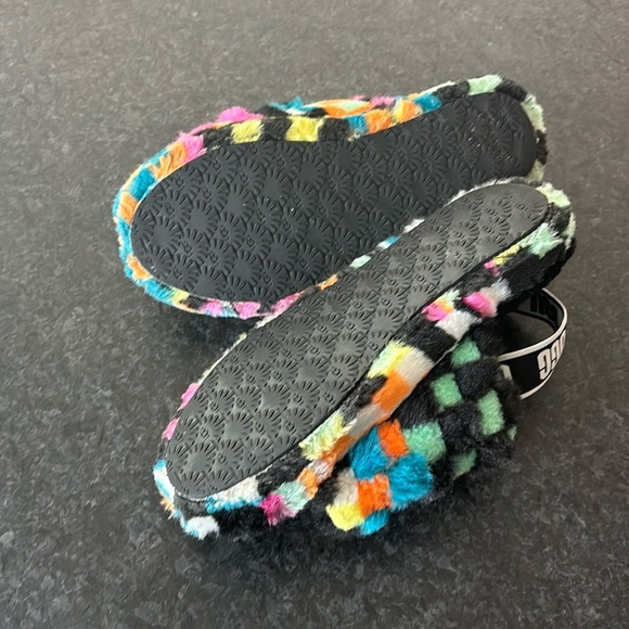 LADIES UGG FAUX FUR SANDALS - Picture 5 of 6